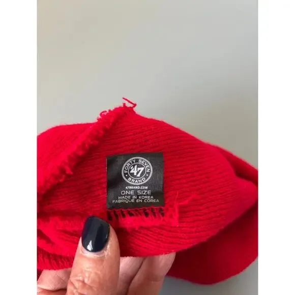 '47 Brand Philadelphia Phillies red knit beanie one size - Picture 4 of 7
